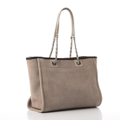 Chanel Canvas Small Deauville Tote Beige Brown 2 of 9