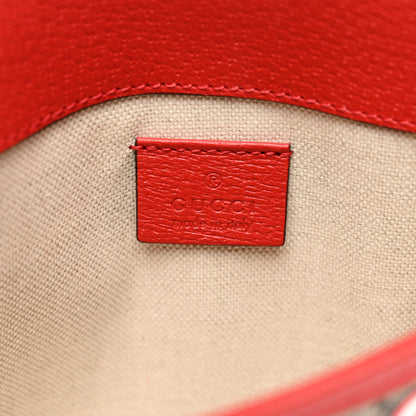 Gucci GG Supreme Monogram Apple Interlocking G Belt Bag Beige Multicolor Lobster Red 7 of 11