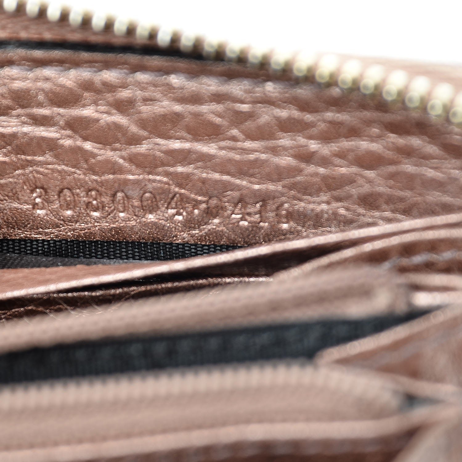 Gucci Metallic Calfskin Soho Zip Around Wallet Pink 7 of 14