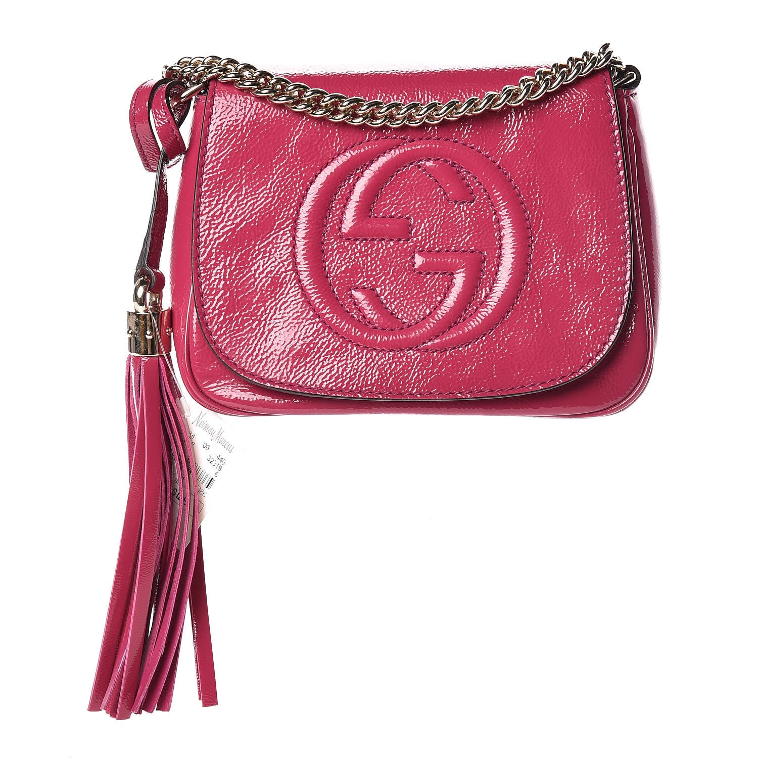 Gucci Vernice Naplack Small Soho Flap Crossbody Bright Bougainvillea 1 of 9