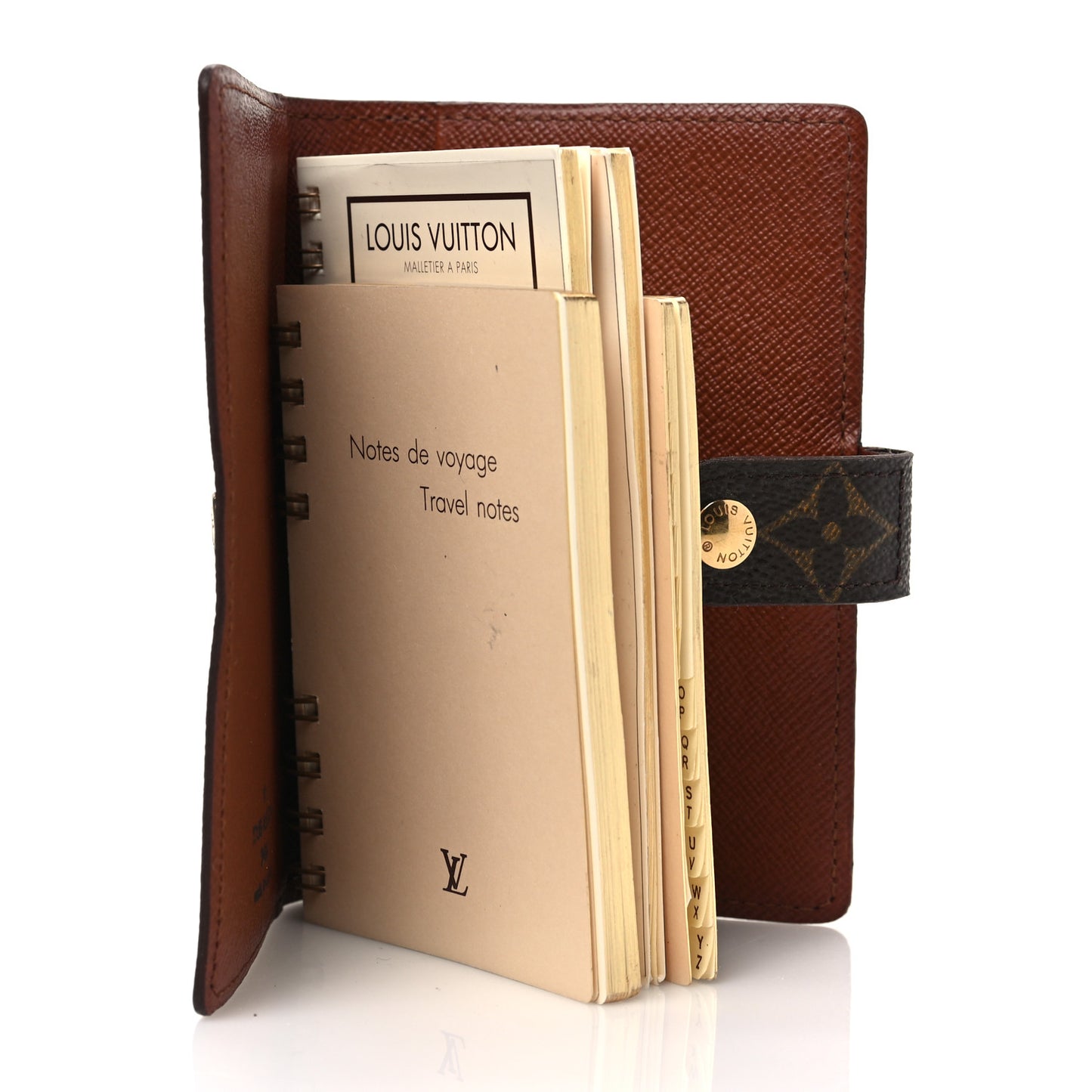 Monogram Mini Agenda Cover w Pencil