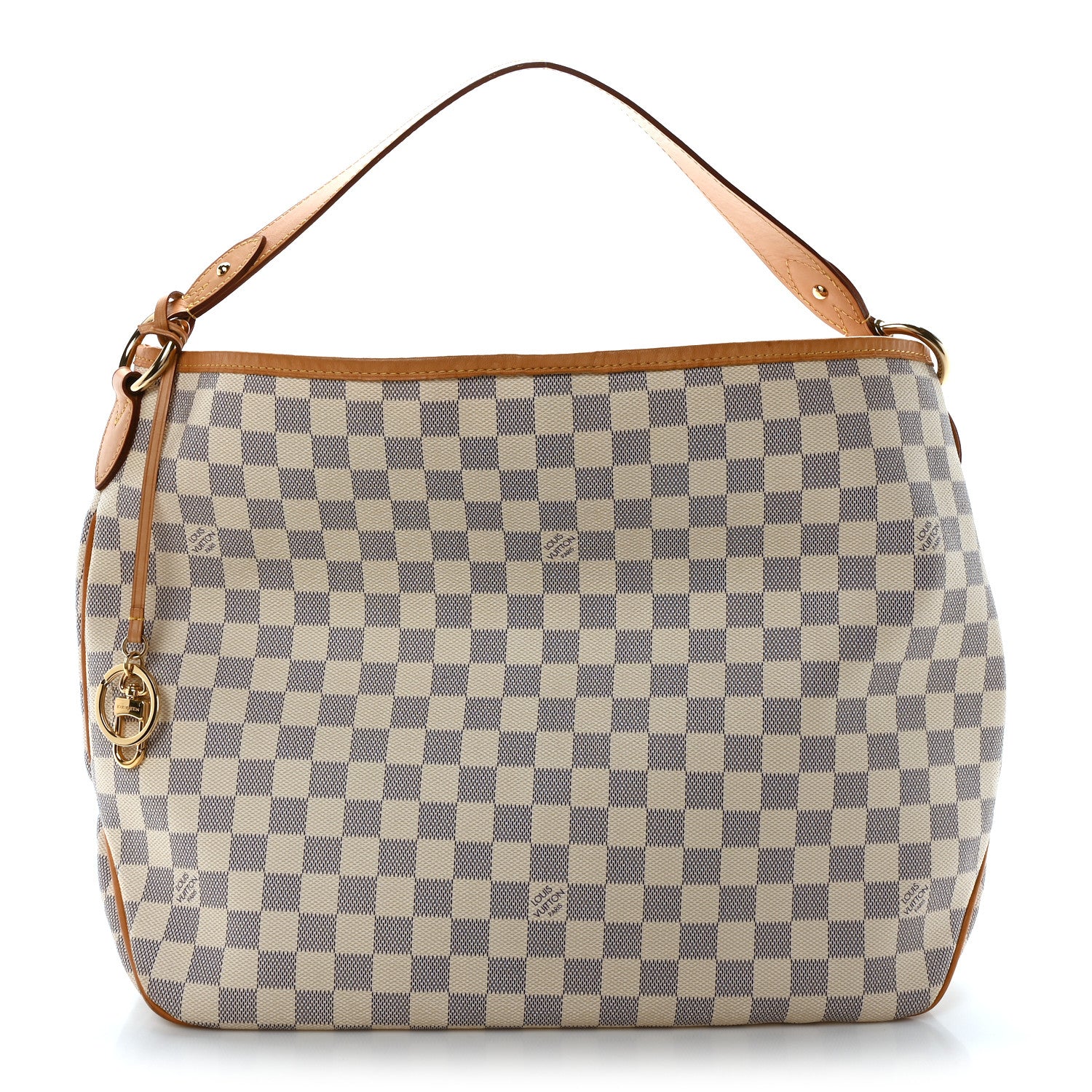 Louis Vuitton Damier Azur Delightful MM Rose Ballerine 1 of 9