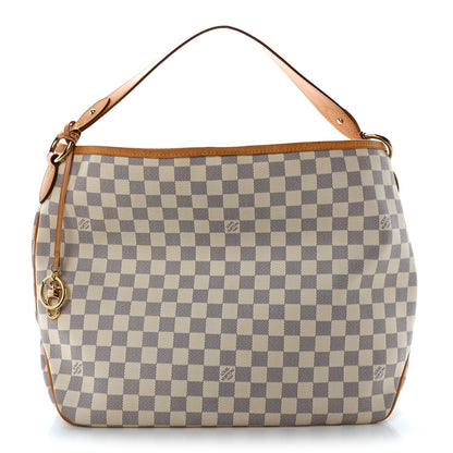 Louis Vuitton Damier Azur Delightful MM Rose Ballerine 1 of 9