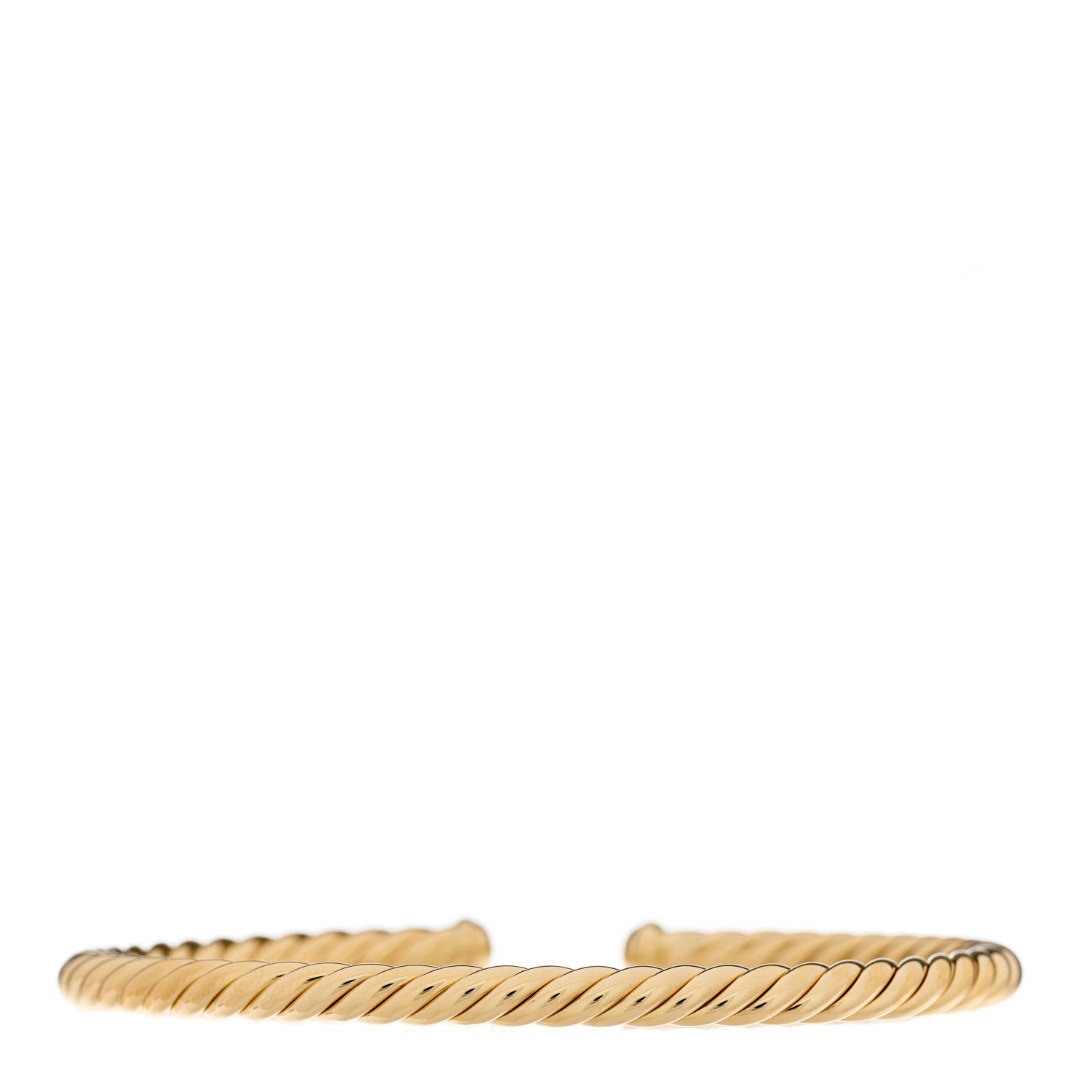 David Yurman 18K Yellow Gold 4mm Cablespira Bracelet 2 of 3
