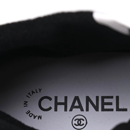 Chanel Calfskin Womens Logo High Top Sneakers 39 Black White 7 of 13