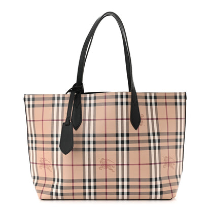 Burberry Haymarket Check Medium Reversible Tote Black 1 of 18