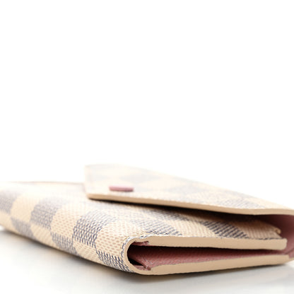 Louis Vuitton Damier Azur Victorine Wallet Rose Ballerine 9 of 11