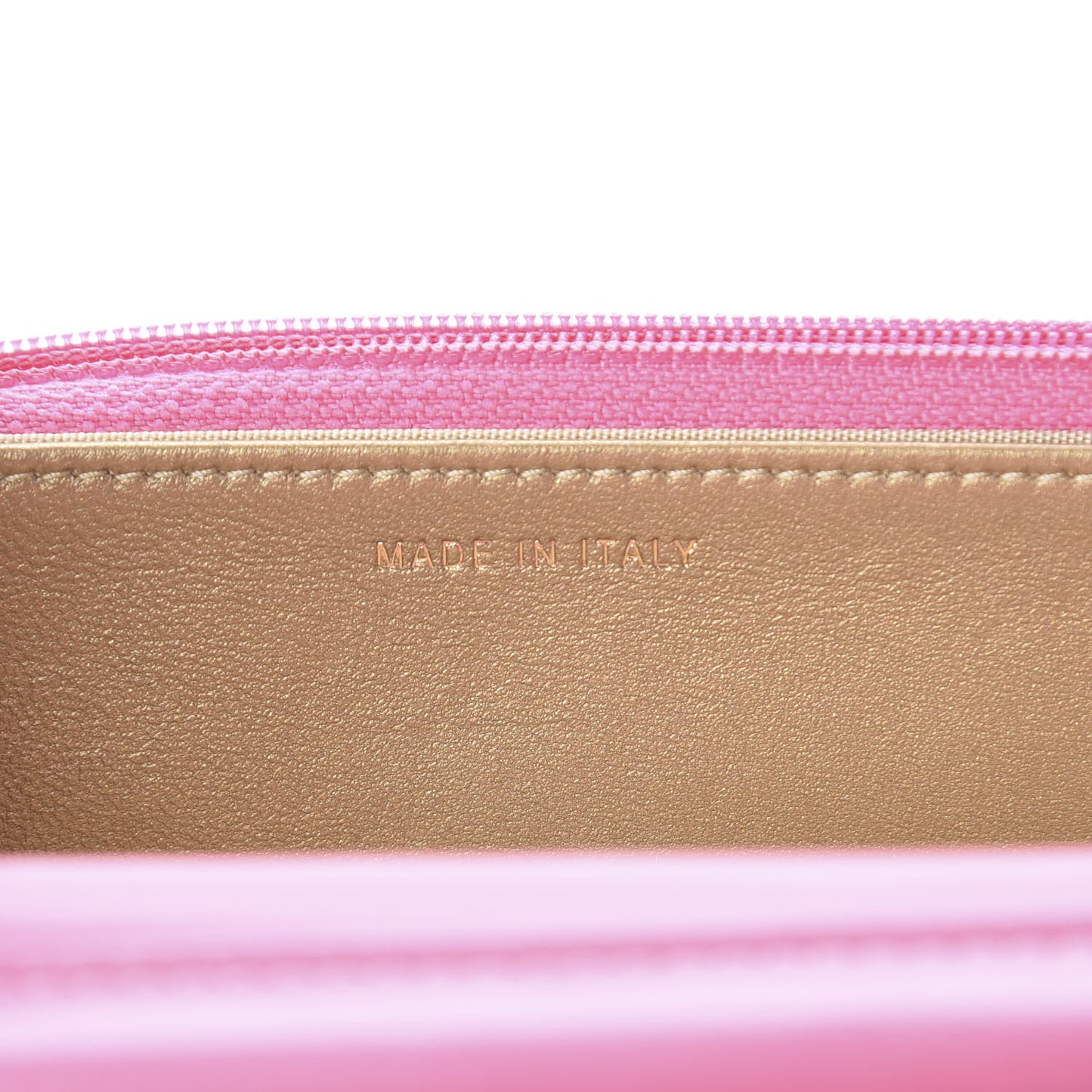 Lambskin Quilted CC Pearl Crush Wallet on Chain WOC Pink