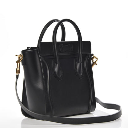 Celine Smooth Calfskin Nano Luggage Black 4 of 8