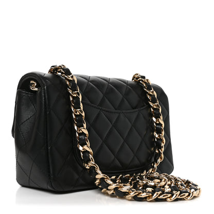 Chanel Lambskin Quilted Mini Coco Charms Rectangular Flap Black 3 of 10