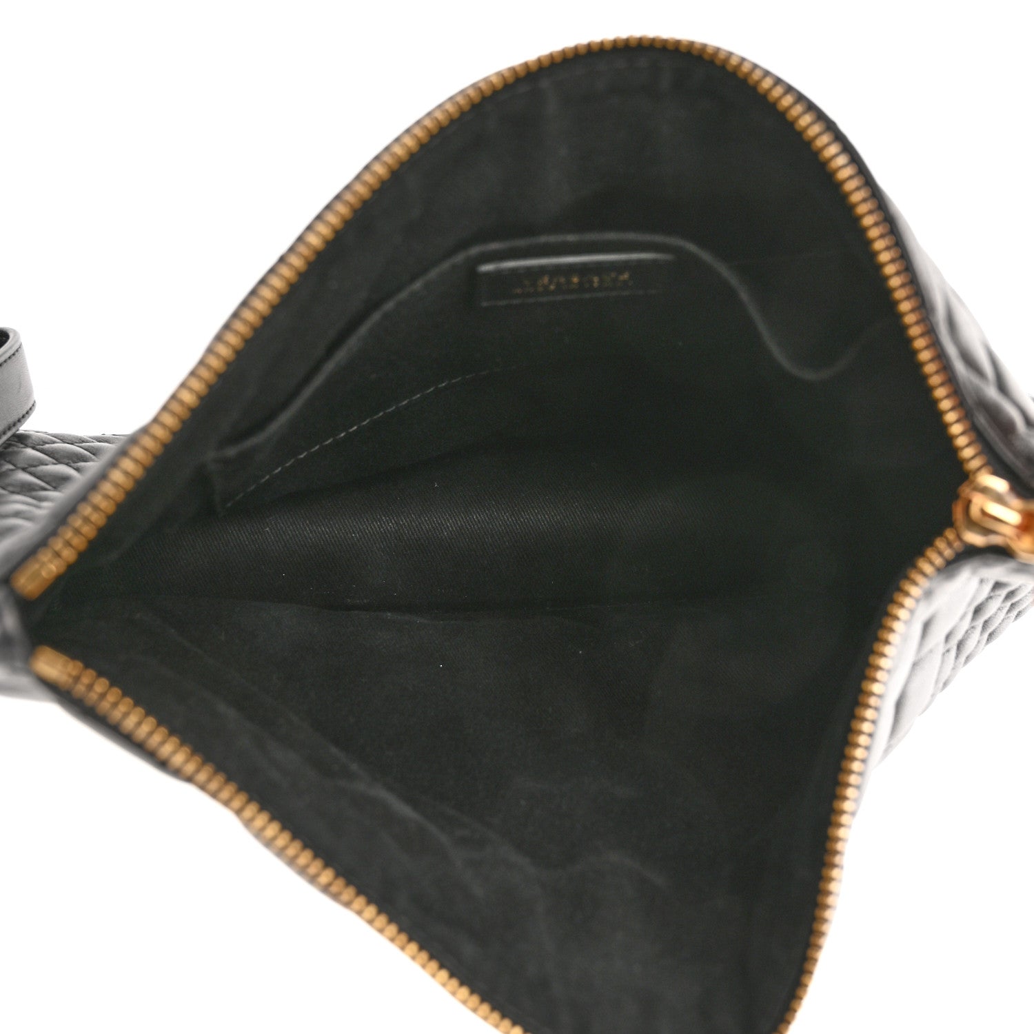 Versace Calfskin Quilted Large Tribute Icon Crossbody Pouch Black 5 of 9