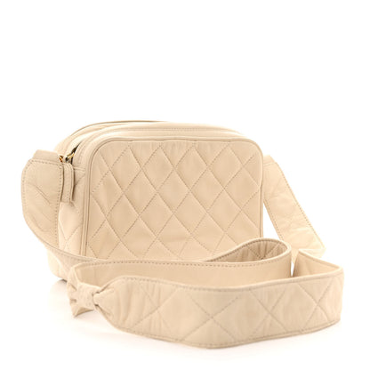 Chanel Lambskin Quilted CC Camera Case Beige 3 of 16