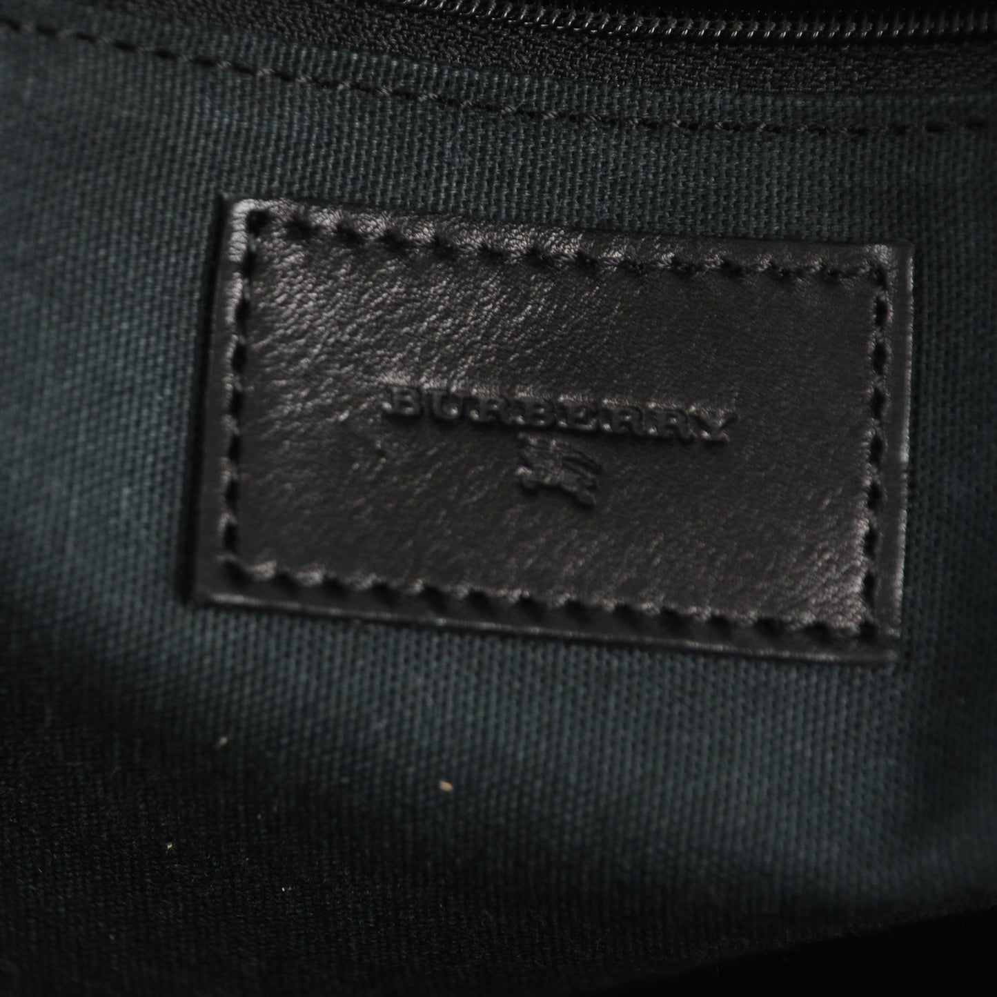 Soft Leather House Check Tote Black