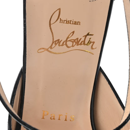 Christian Louboutin Patent Glitter Mira Bella 120 Sandals 39.5 Black 7 of 9