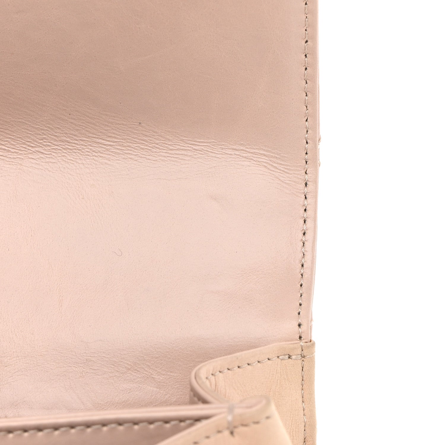 Chanel Glazed Calfskin Quilted Mini Straight Lined Flap Beige 11 of 12