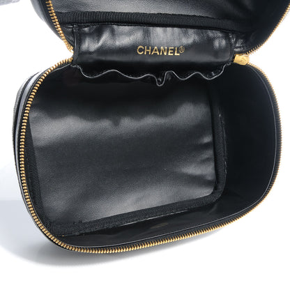 Chanel Lambskin Vanity Cosmetic Bag Black 5 of 10