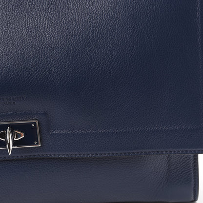 Givenchy Grained Calfskin Medium Shark Lock Satchel Navy 10 of 10