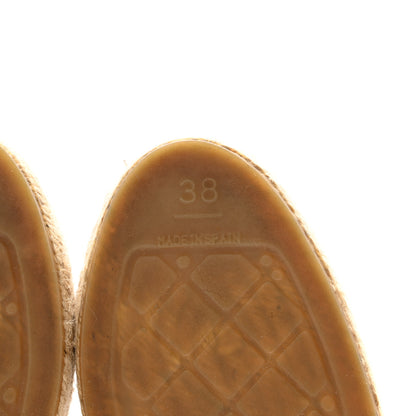 Chanel Lambskin CC Espadrilles 38 Beige Black 7 of 11