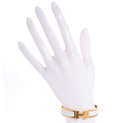 Hermes Enamel Narrow Clic Clac H Bracelet PM White 2 of 5