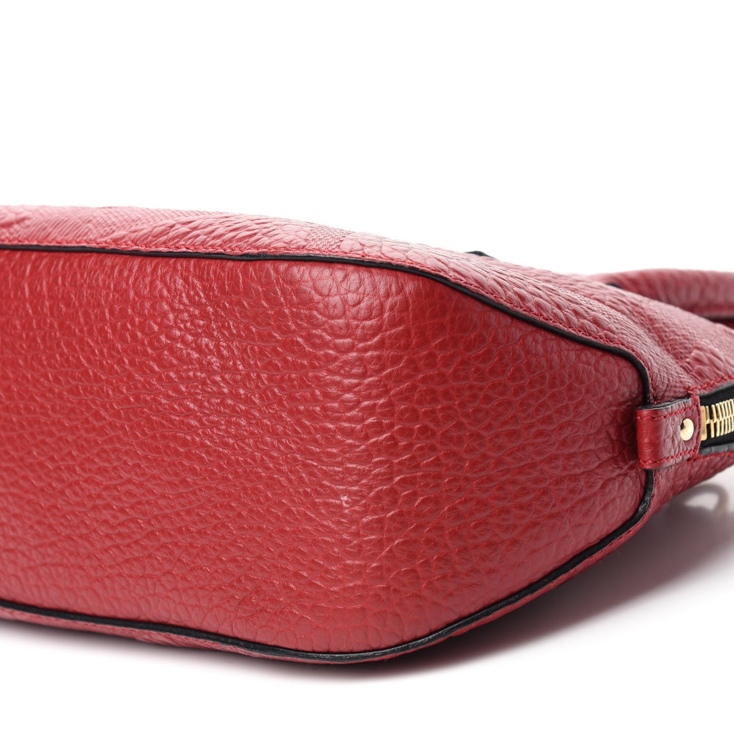 Heritage Grain Check Embossed Small Orchard Bowling Bag Military Red