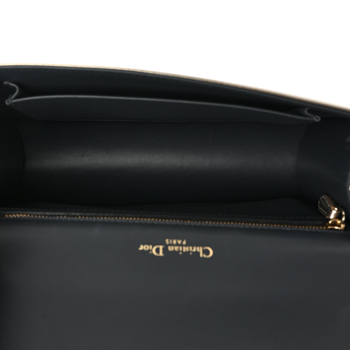 Metallic Patent Micro-Cannage Medium Diorama Flap Bag Gold
