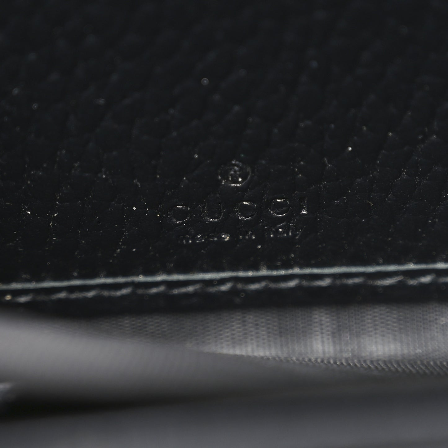 Dollar Calfskin GG Supreme Monogram GG Marmont Zip Around Wallet Black Beige Ebony