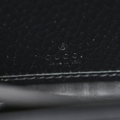 Gucci Dollar Calfskin GG Supreme Monogram GG Marmont Zip Around Wallet Black Beige Ebony 6 of 7