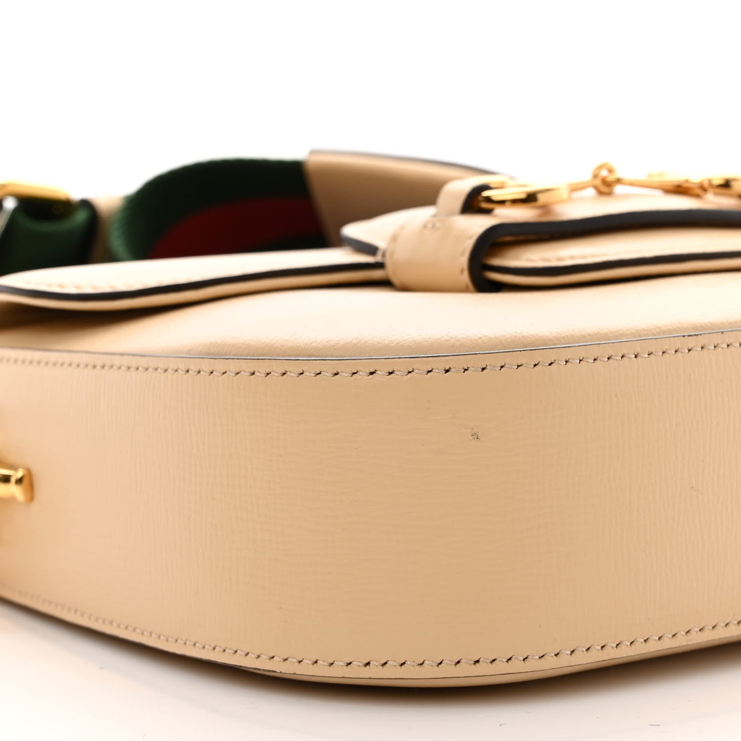 Gucci Azalea Calfskin Web Mini Horsebit 1955 Shoulder Bag Bubble Tea 9 of 13