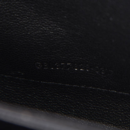 Saint Laurent Grain De Poudre Matelasse Chevron Medium Monogram Chain Wallet Black 7 of 8