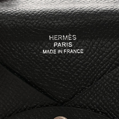 Hermes Epsom Calvi Card Case Black 6 of 8