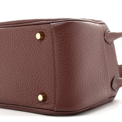 Hermes Taurillon Clemence Mini Lindy 20 Terre 10 of 12
