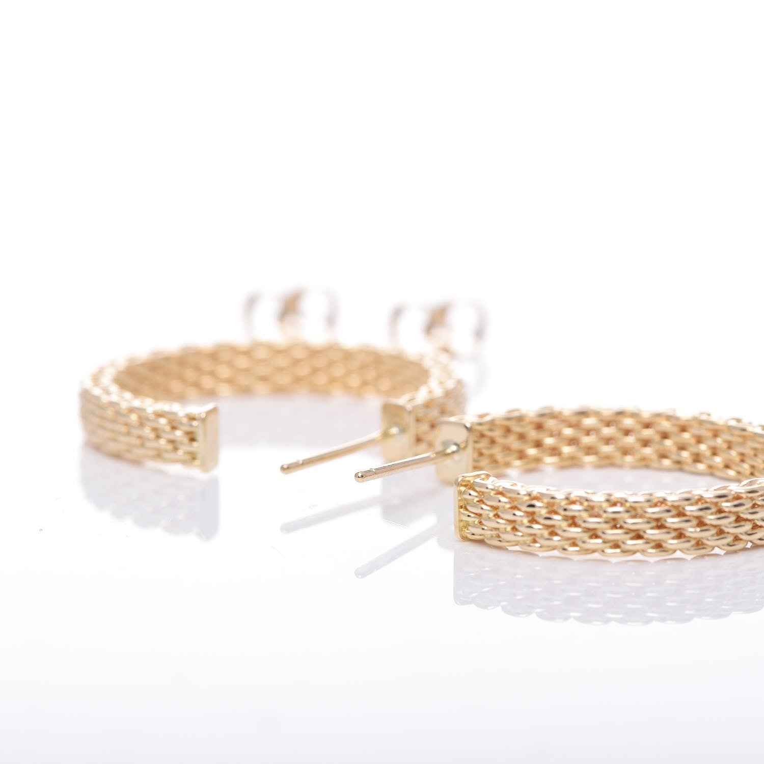 Tiffany 18K Yellow Gold Somerset Hoop Earrings 4 of 4