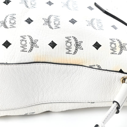 MCM Visetos Drawstring Bag White 10 of 10