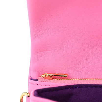 Louis Vuitton Lambskin Embossed Monogram Vuittamins Pochette Coussin Rose Violet 11 of 11