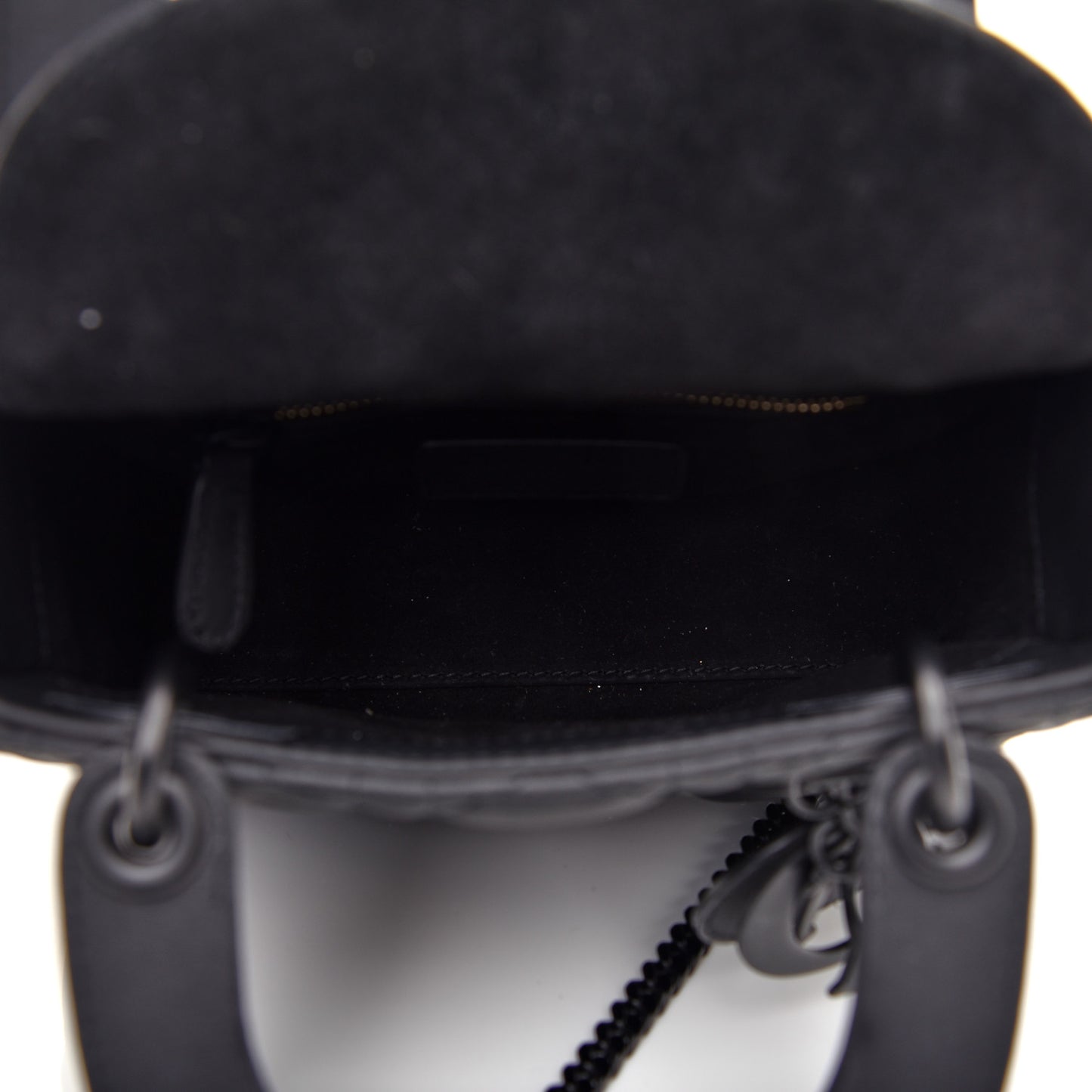 Ultra Matte Calfskin Cannage Mini Lady Dior Black