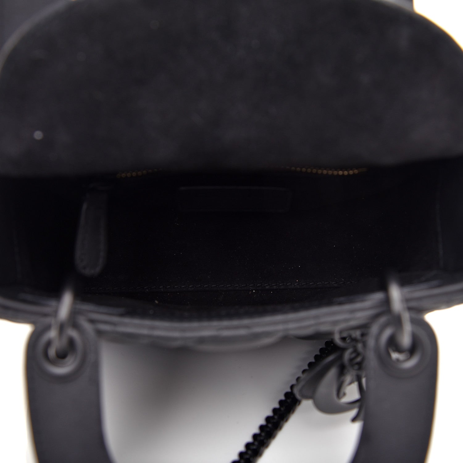 Christian Dior Ultra Matte Calfskin Cannage Mini Lady Dior Black 5 of 9
