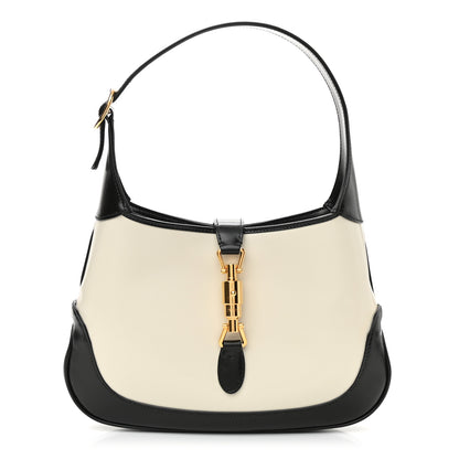 Gucci Boarded Dyana Lux Calfskin Bi-Color Small Jackie 1961 Hobo Mystic White Black 1 of 9