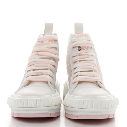 Louis Vuitton Iridescent Technical Mesh Monogram LV Squad Sneaker Boots 39 Rose Clair 2 of 8
