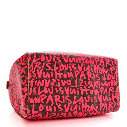 Louis Vuitton Monogram Graffiti Speedy 30 Fuchsia 4 of 12