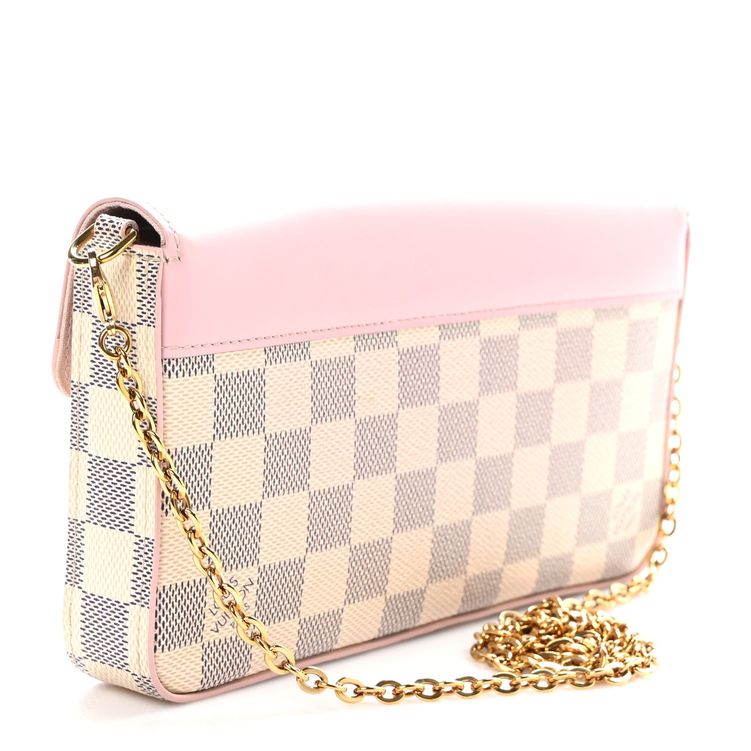 Louis Vuitton Damier Azur Calfskin Pochette Felicie Eau de Rose 4 of 10
