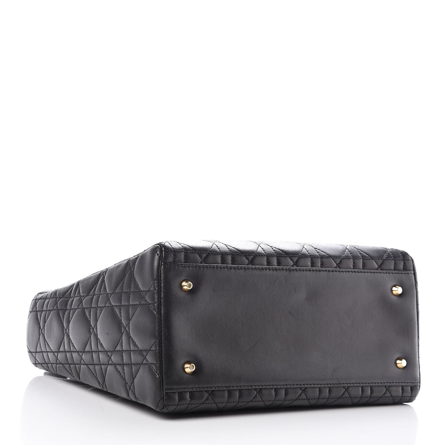 Christian Dior Lambskin Cannage Medium Lady Dior Black 4 of 13