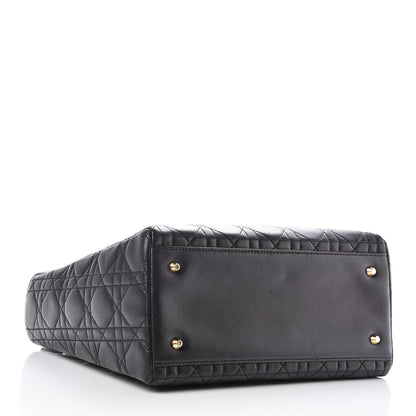 Christian Dior Lambskin Cannage Medium Lady Dior Black 4 of 13