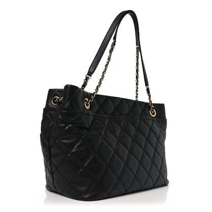 Chanel Caviar Quilted CC Timeless Soft Tote Black 2 of 9