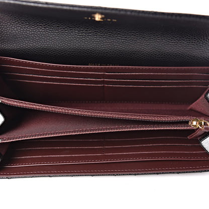 Chanel Caviar Quilted Large Gusset Flap Wallet Black 5 of 9