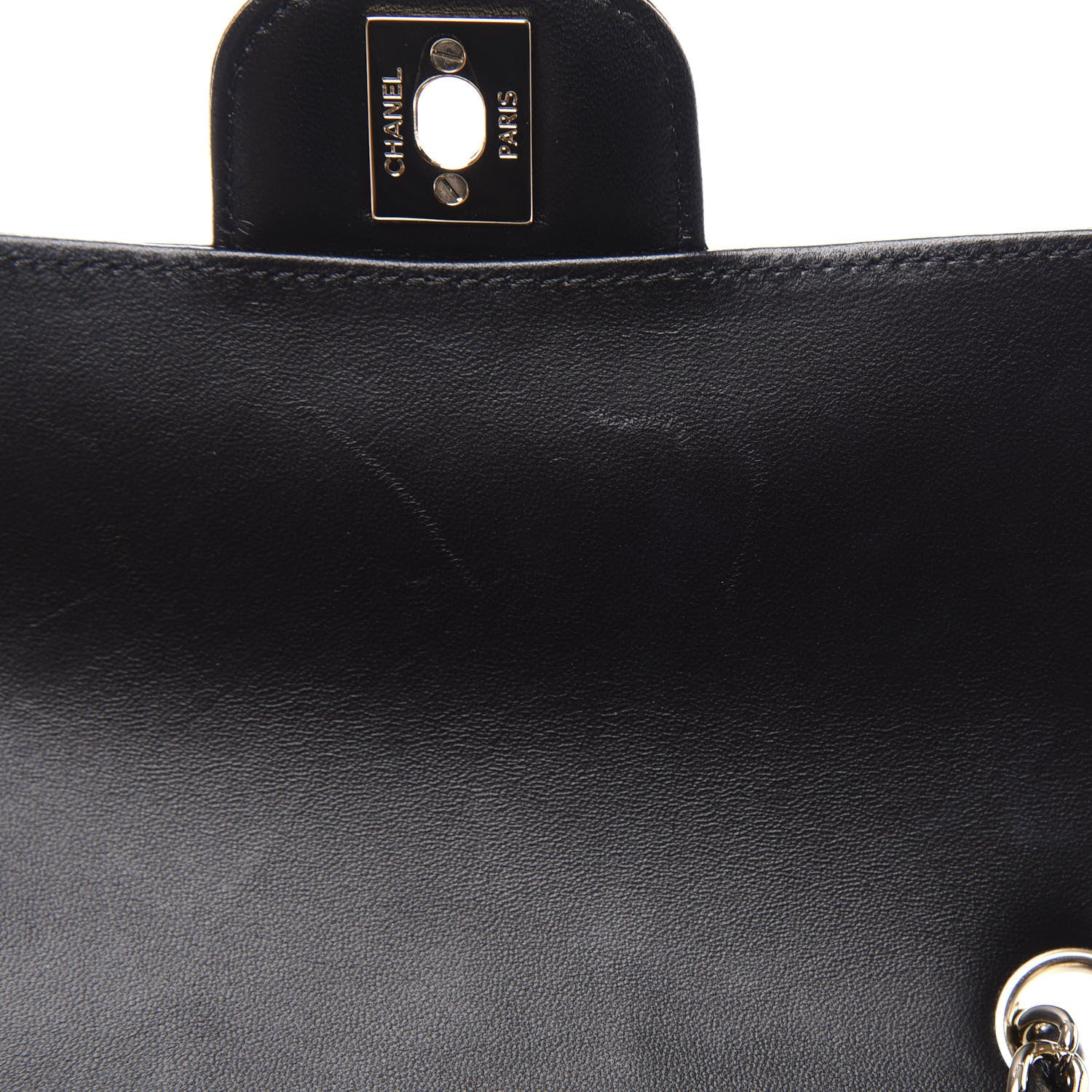 Chanel Lambskin Chevron Quilted Mini Rectangular Flap Black 9 of 10