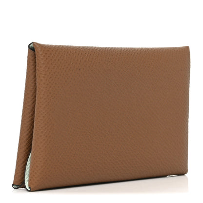 Hermes Epsom Verso Calvi Duo Card Case Alezan Vert Peppermint 3 of 8