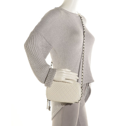 Chanel Lambskin Quilted Small Coco Boy Camera Case White 2 of 9