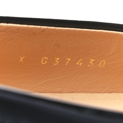 Chanel Shiny Calfskin Logo Loafers 36 Black 8 of 11