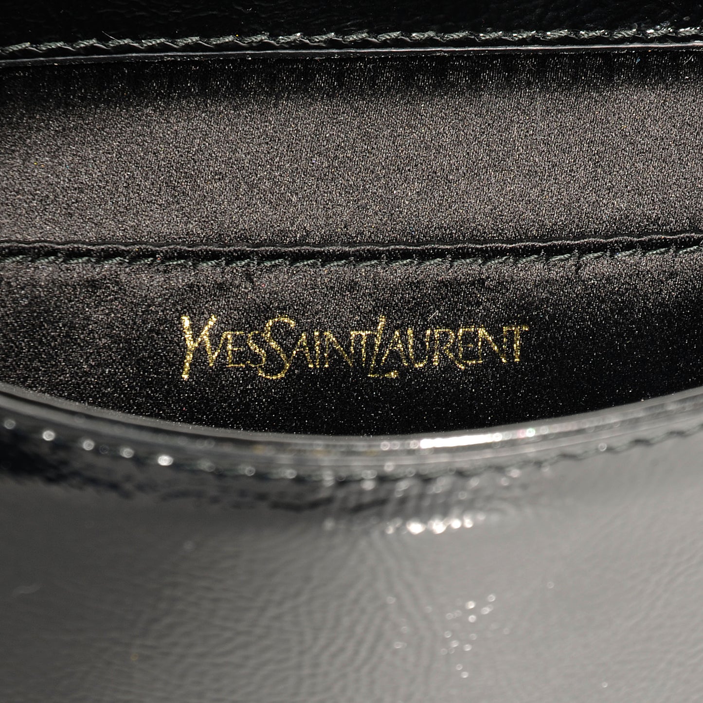 Textured Patent Monogram Large Belle De Jour Clutch Black