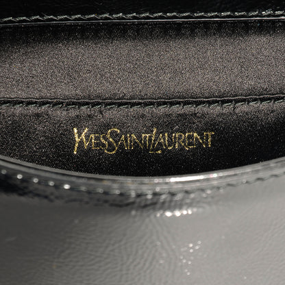 Saint Laurent Textured Patent Monogram Large Belle De Jour Clutch Black 6 of 7
